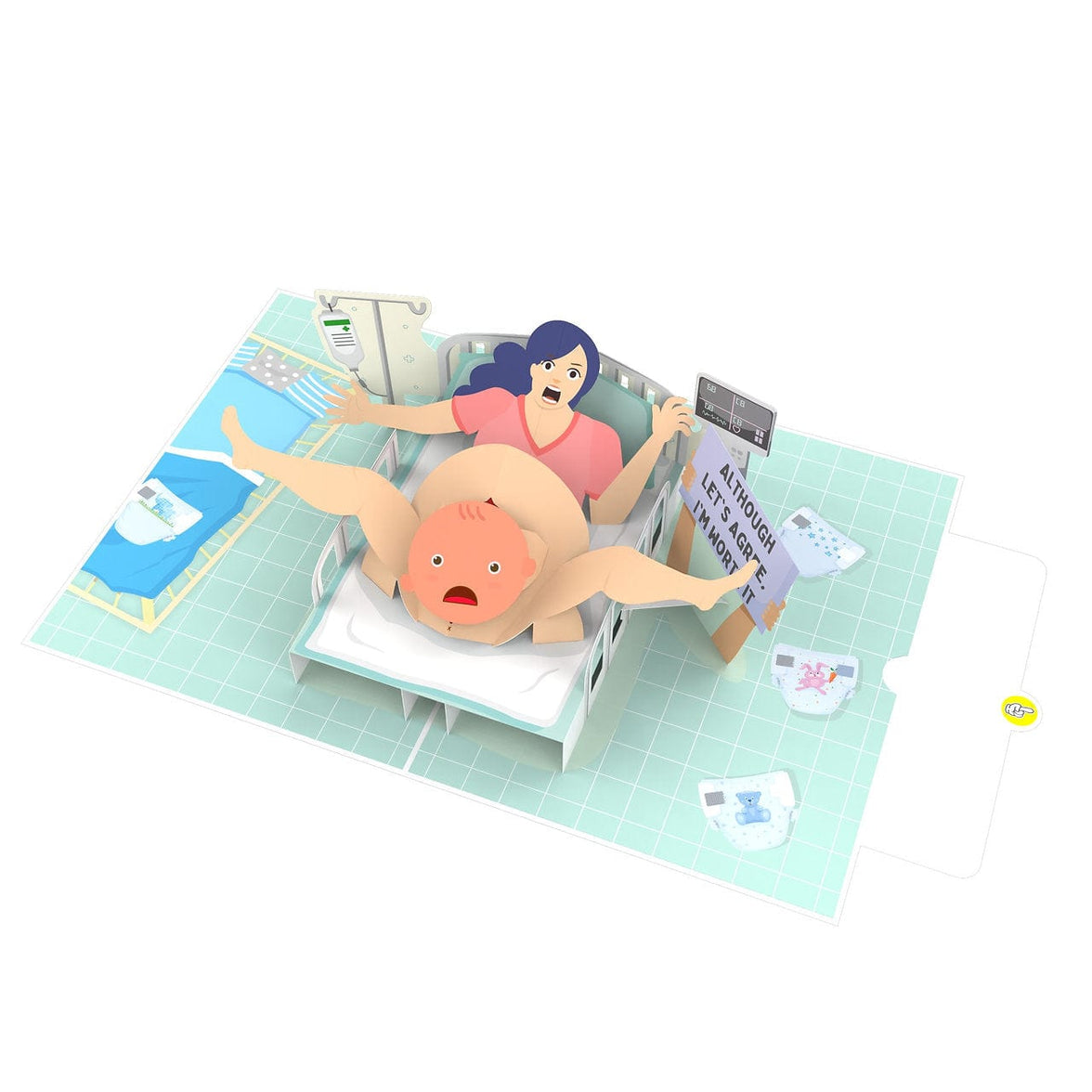 Sorry Mum 👶💦🩷 - 3D Inappropriate Greeting Card