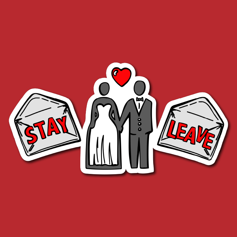 Stay or Leave? 💌💔 – Sticker