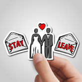 Stay or Leave? 💌💔 – Sticker