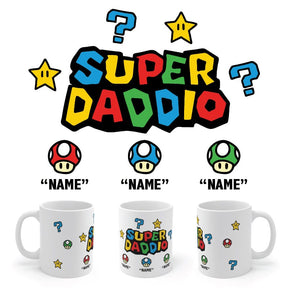 Super Daddio ⭐🍄 - Personalised Coffee Mug