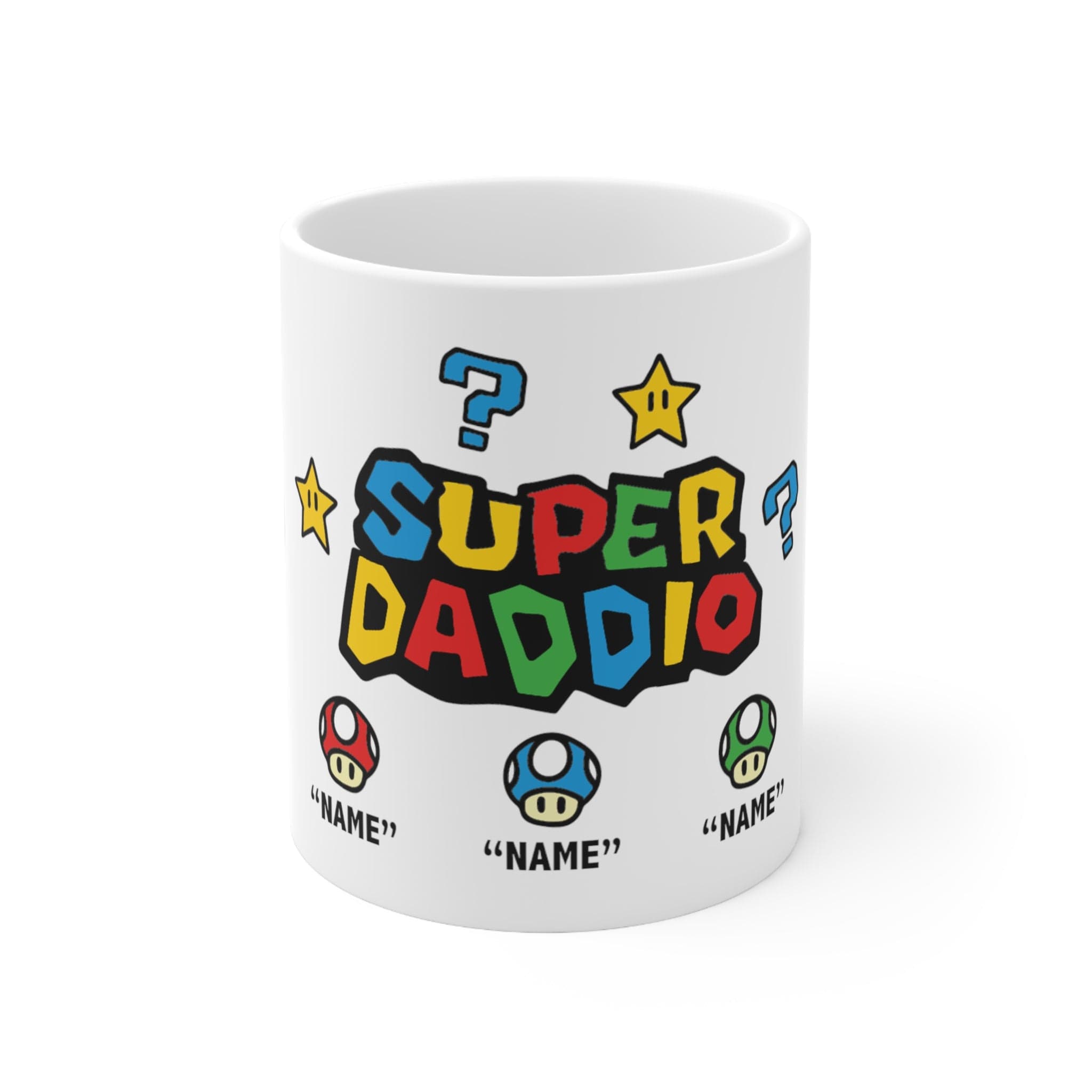 Super Daddio ⭐🍄 - Personalised Coffee Mug