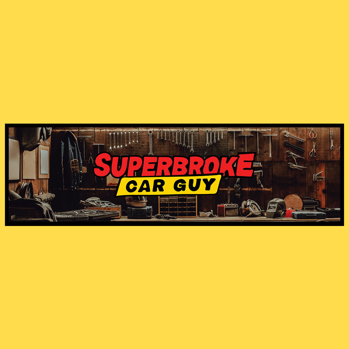 Superbroke Car guy 🚗💸 - Large Bar Mat