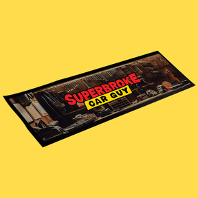 Superbroke Car guy 🚗💸 - Large Bar Mat