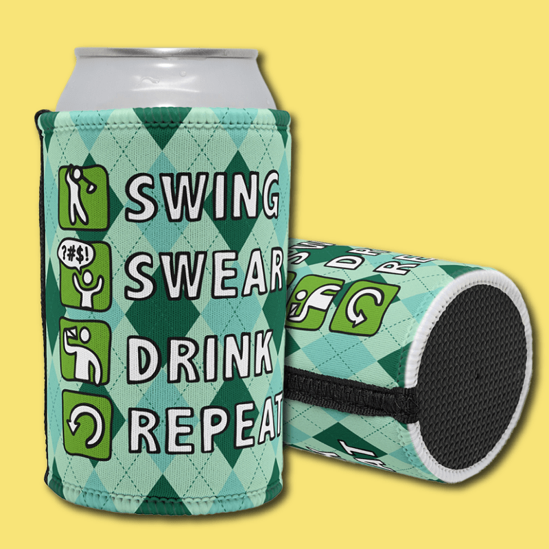 Swing Swear Drink Repeat 🏌 –  Stubby Holder