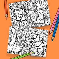 The Big Book Of Wood 🐓🍆🖍️ - Adult Colouring Book