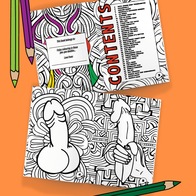 The Big Book Of Wood 🐓🍆🖍️ - Adult Colouring Book