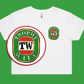 Trophy Wife Victor Bravo 🍺🏆 – Women's Crop Top