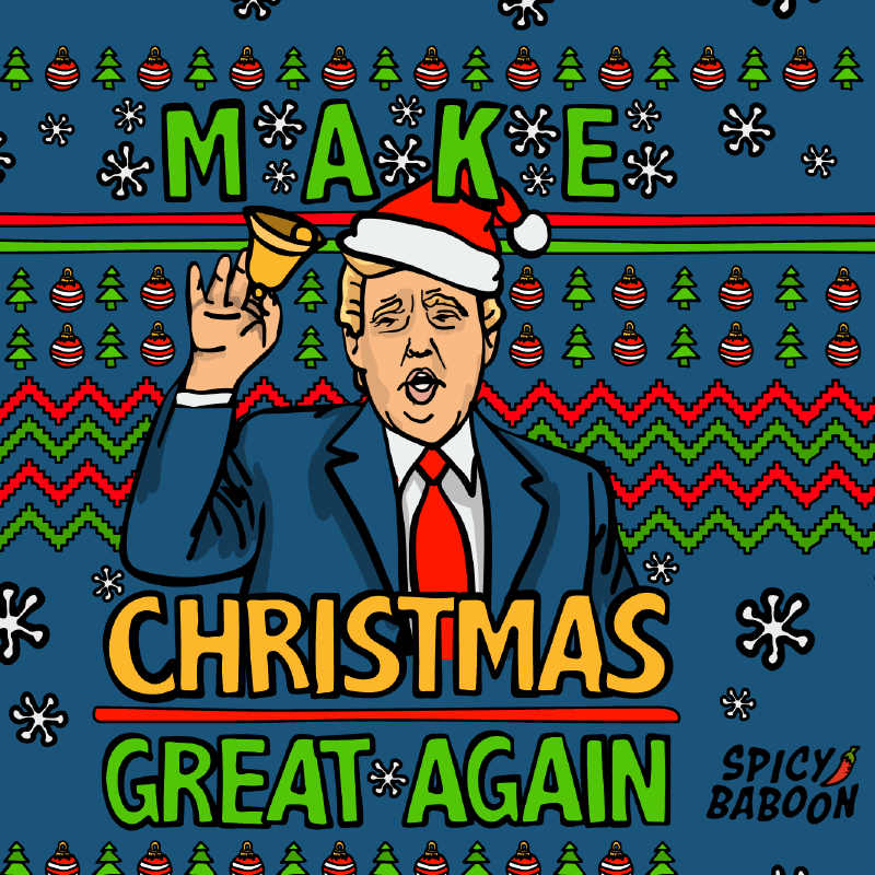 Trump Approves Christmas 👌 - Stubby Holder