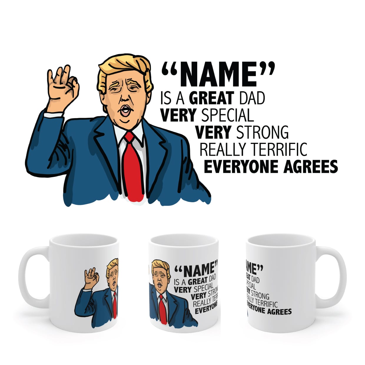 Trump Approves Your Dad 👌 - Personalised Coffee Mug