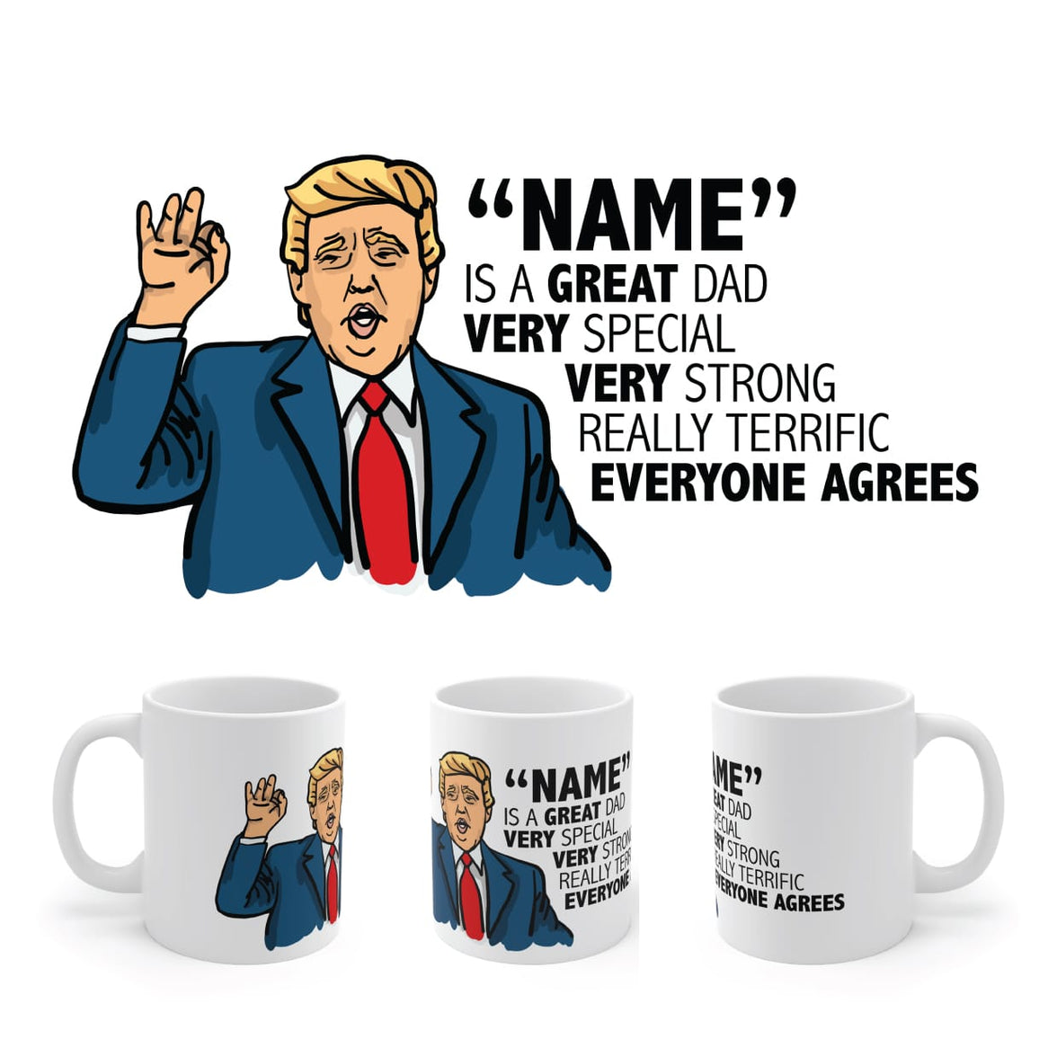 Trump Approves Your Dad 👌 - Personalised Coffee Mug