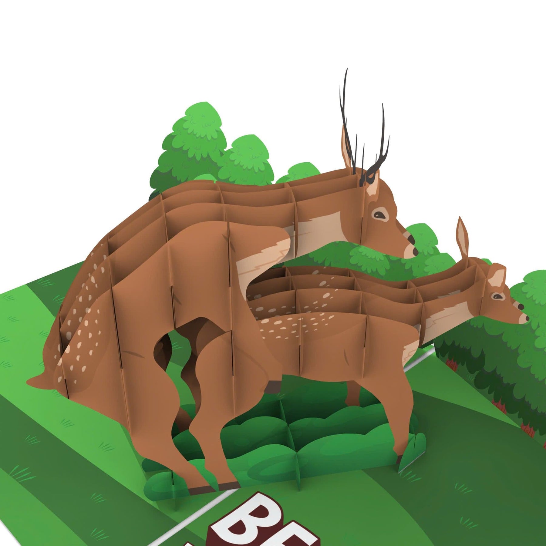 Two F*cking Deer 🫎 - 3D Inappropriate Greeting Card