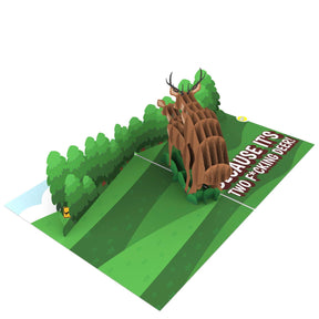 Two F*cking Deer 🫎 - 3D Inappropriate Greeting Card