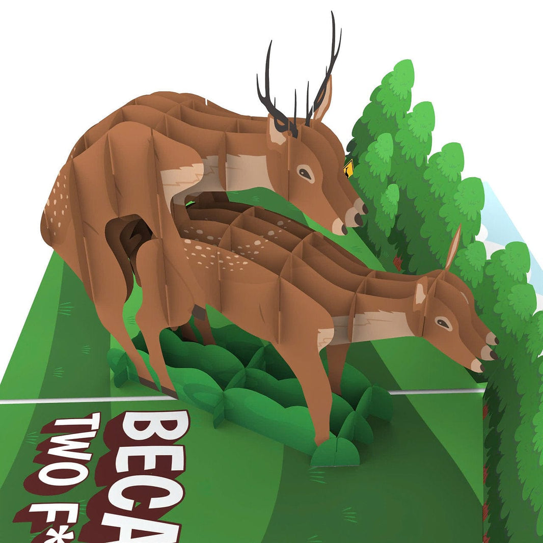 Two F*cking Deer 🫎 - 3D Inappropriate Greeting Card