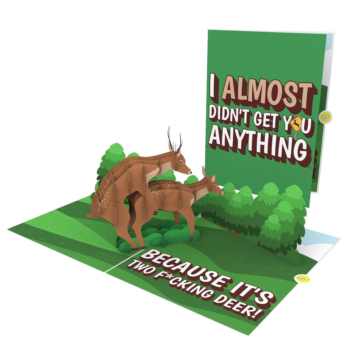 Two F*cking Deer 🫎 - 3D Inappropriate Greeting Card