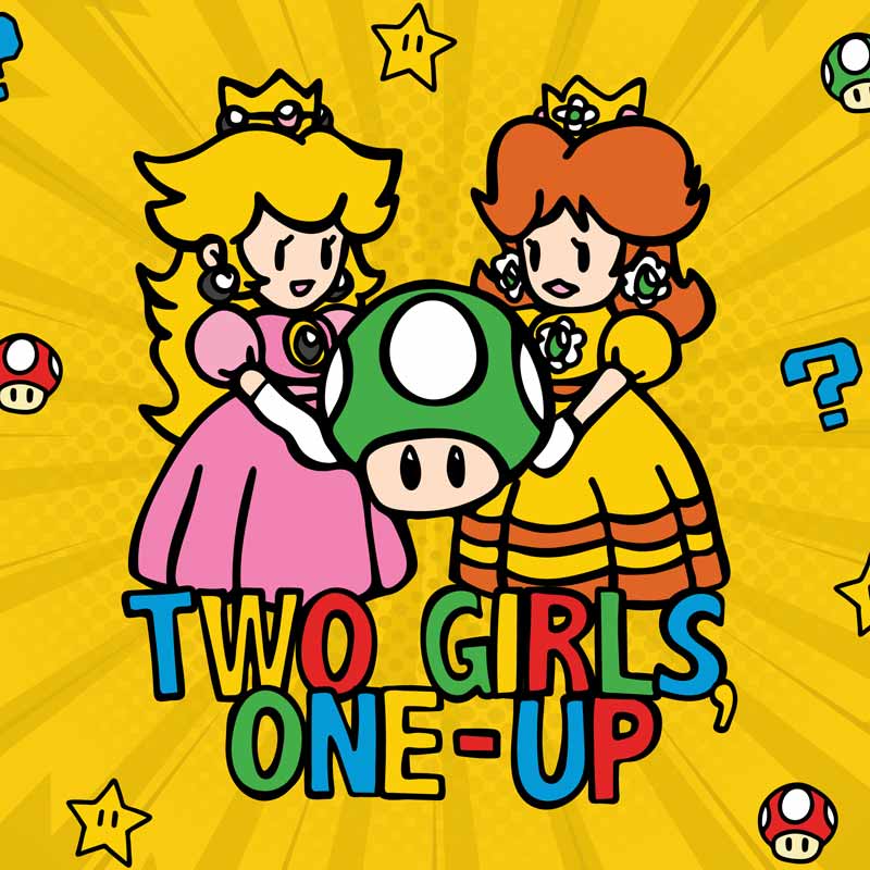 Two Girls One-Up 🍄📤 - Mouse Pad