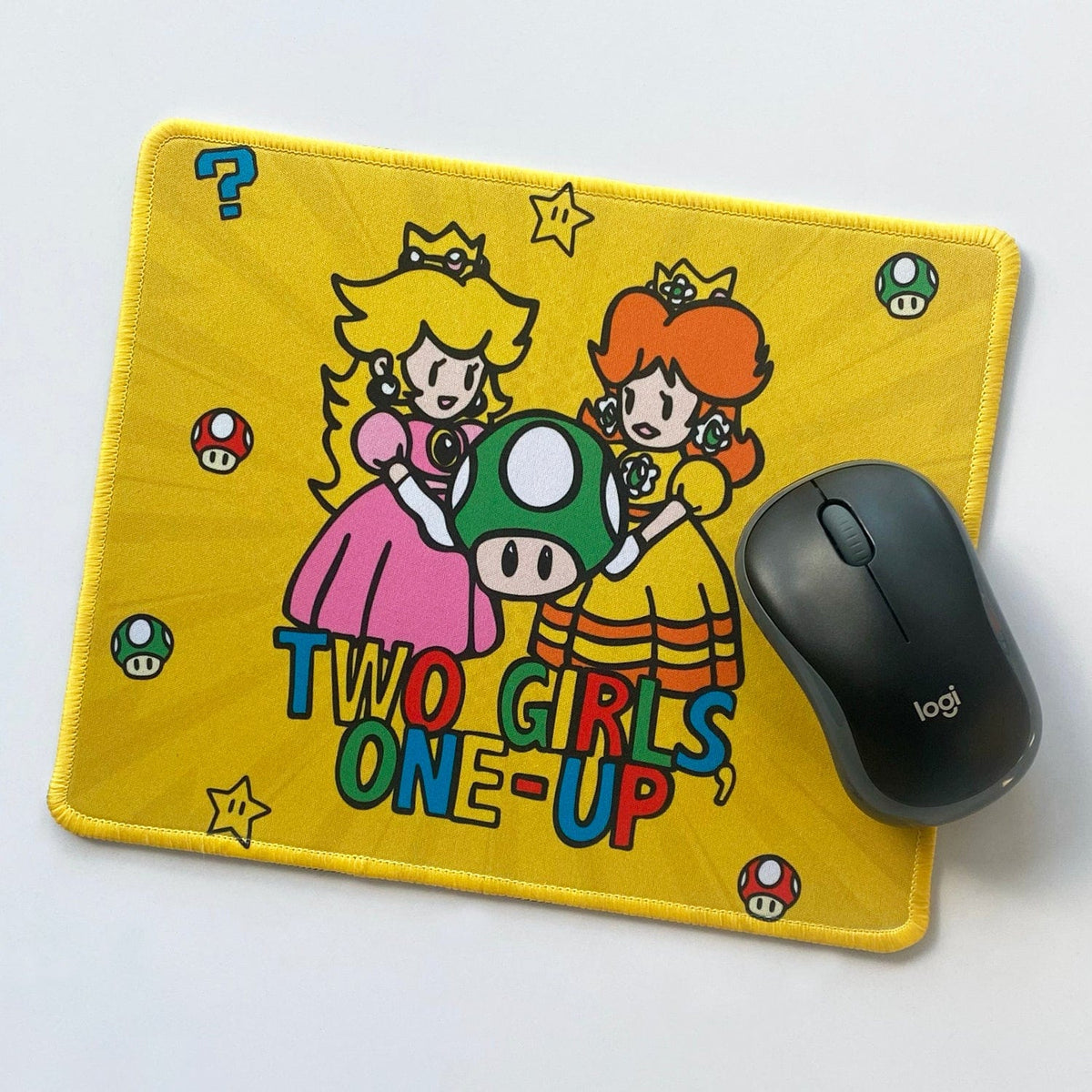Two Girls One-Up 🍄📤 - Mouse Pad