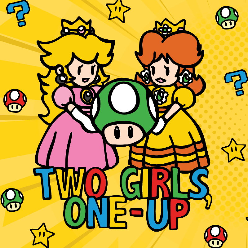 Two Girls One-Up 🍄📤 – Stubby Holder