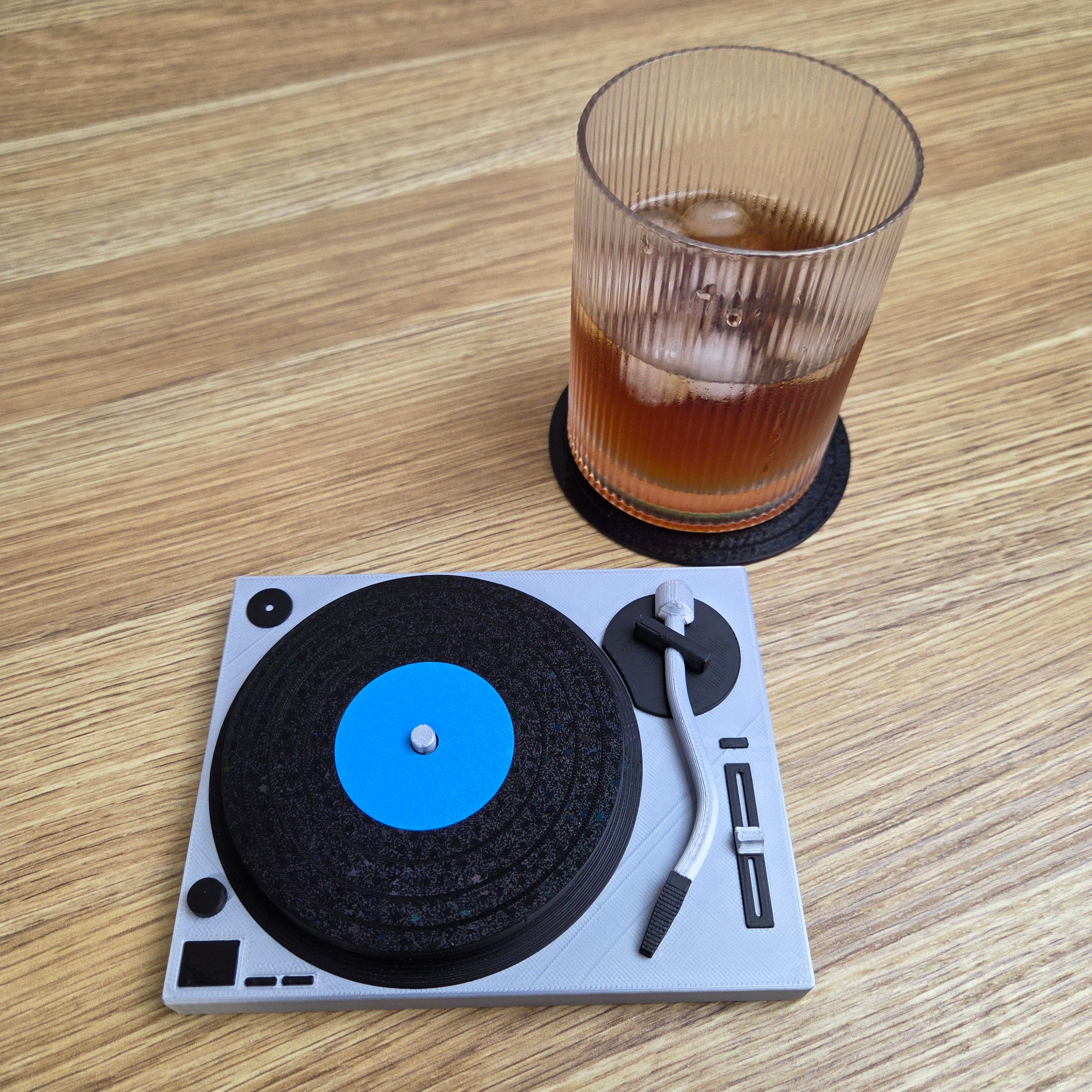 Vinyl & Record Player - 3D Coaster Set 🎶🍻
