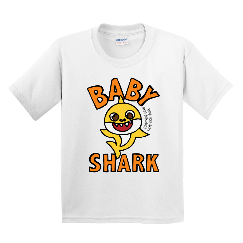 White / 2T Toddler Tee - Baby Shark 🦈