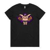 XS / Black / Large Front Design Bat Dad 🦹🏻‍♂️⚾️ - Women's T Shirt