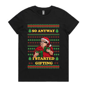 XS / Black / Large Front Design Danny DeGift-o 🎁🧑‍🎄 - Women's T Shirt