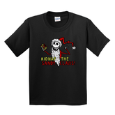 XS / Black / Large Front Design Kidnap the Sandy Claws 💀🎅 - Youth T Shirt