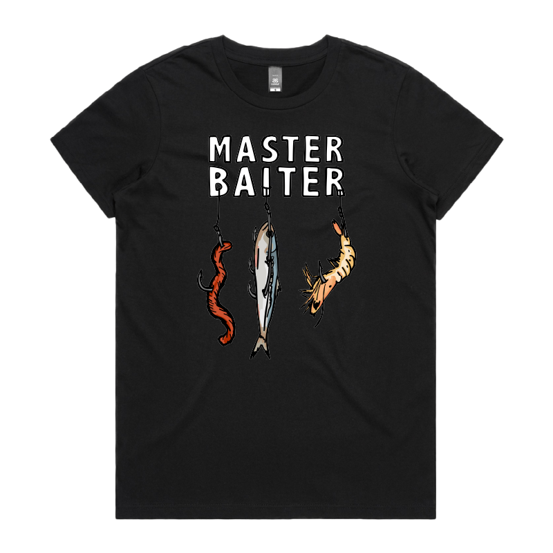 XS / Black / Large Front Design Master Baiter 🎣 - Women's T Shirt