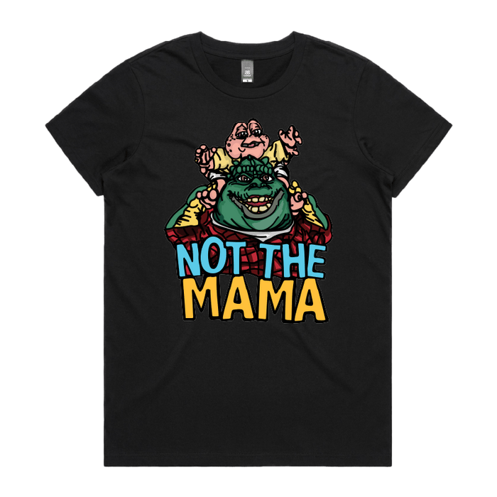 XS / Black / Large Front Design Not The Mama 🦕🍳 - Women's T Shirt