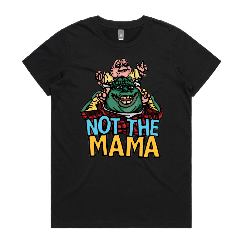 XS / Black / Large Front Design Not The Mama 🦕🍳 - Women's T Shirt