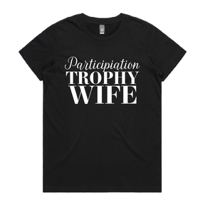 XS / Black / Large Front Design Participation Wife 👩🥈 – Women's T Shirt