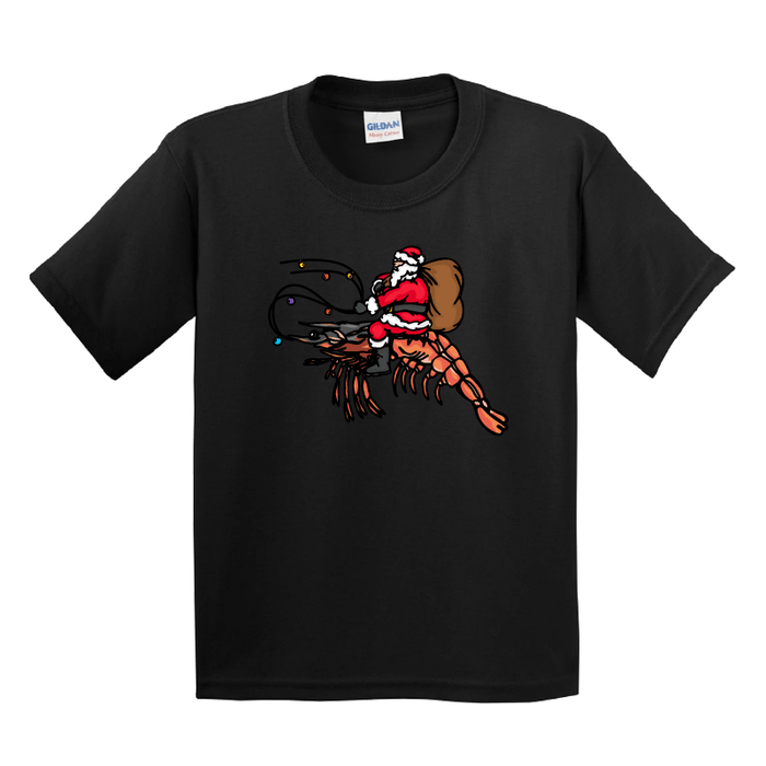 XS / Black / Large Front Design Prawndolph 🦐🦌 - Youth T Shirt