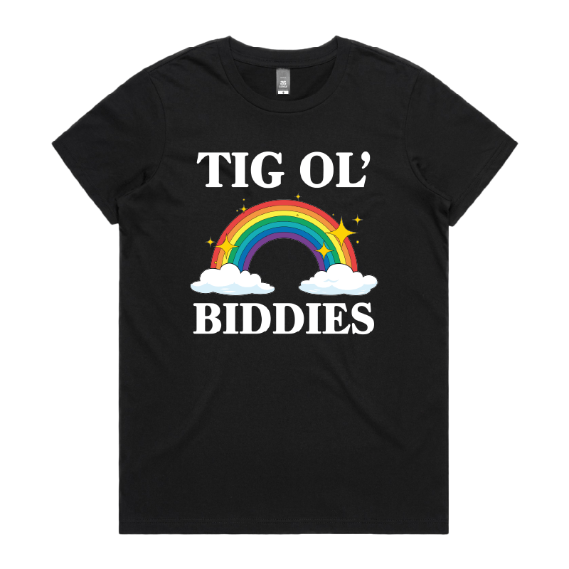 XS / Black / Large Front Design Tig Ol’ Biddies 🍒🤤 - Women's T Shirt