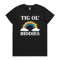 XS / Black / Large Front Design Tig Ol’ Biddies 🍒🤤 - Women's T Shirt