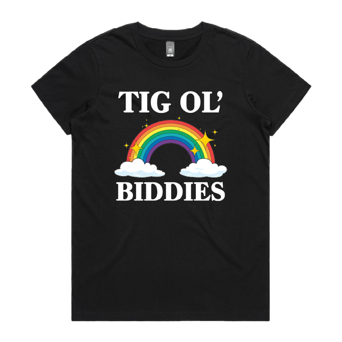 XS / Black / Large Front Design Tig Ol’ Biddies 🍒🤤 - Women's T Shirt