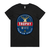 XS / Black / Large Front Design Trophy Wife 2heys 🍺🏆 – Women's T Shirt