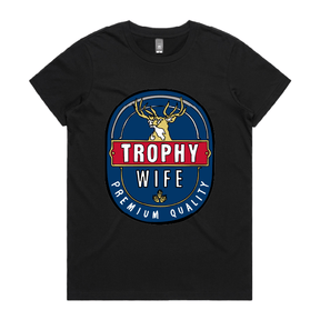 XS / Black / Large Front Design Trophy Wife 2heys 🍺🏆 – Women's T Shirt