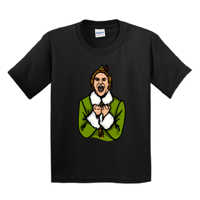 XS / Black / Large Front Design Will Ferrell Elf Christmas 🧝🎄 - Youth T Shirt