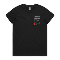 XS / Black / Small Front Design Definitely Not Childish 📋🖕 - Women's T Shirt