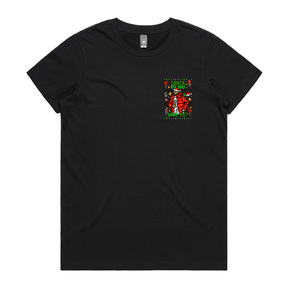 XS / Black / Small Front Design Drake Festive Bling 📱🎄🎵 - Women's T Shirt