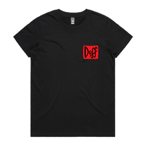 XS / Black / Small Front Design Duff 👨‍🦲🍻 - Women's T Shirt