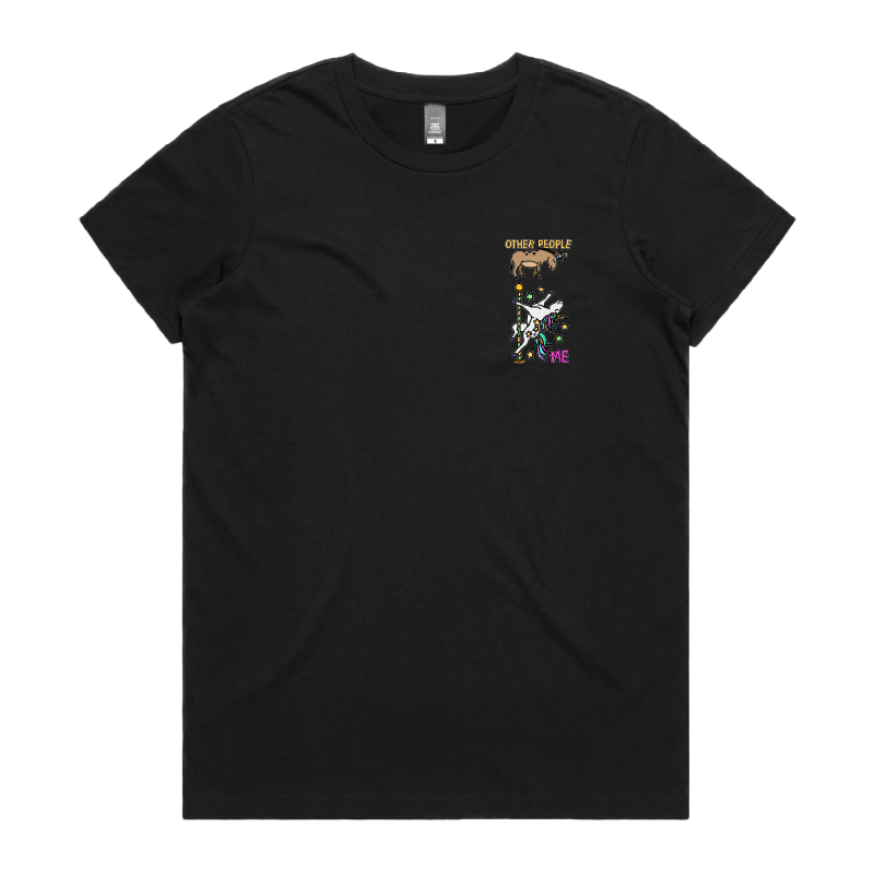 XS / Black / Small Front Design Not Like The Others  🐴🦄 – Women's T Shirt