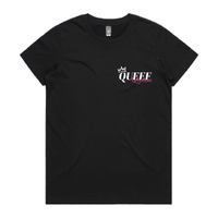 XS / Black / Small Front Design Queef Queen 💨👑 - Women's T Shirt