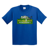XS / Blue / Large Front Design Dad’s Mowing Company 👍 - Youth T Shirt