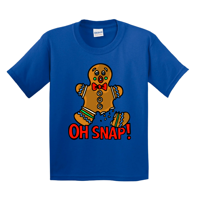 XS / Blue / Large Front Design Oh Snap! 🫰 - Youth T Shirt