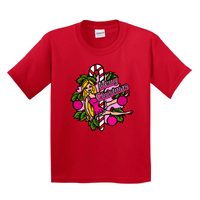 XS / Red / Large Front Design Barbee Christmas 👠🎄- Youth T Shirt