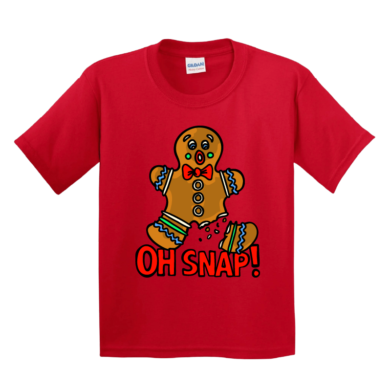 XS / Red / Large Front Design Oh Snap! 🫰 - Youth T Shirt