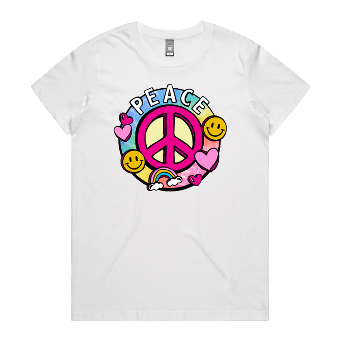 XS / White / Large Front Design I Am Peace ☮️ – Women's T Shirt