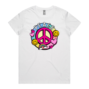 XS / White / Large Front Design I Am Peace ☮️ – Women's T Shirt