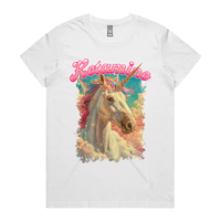 XS / White / Large Front Design Ketamine Unicorn 💉🦄 - Women's T Shirt