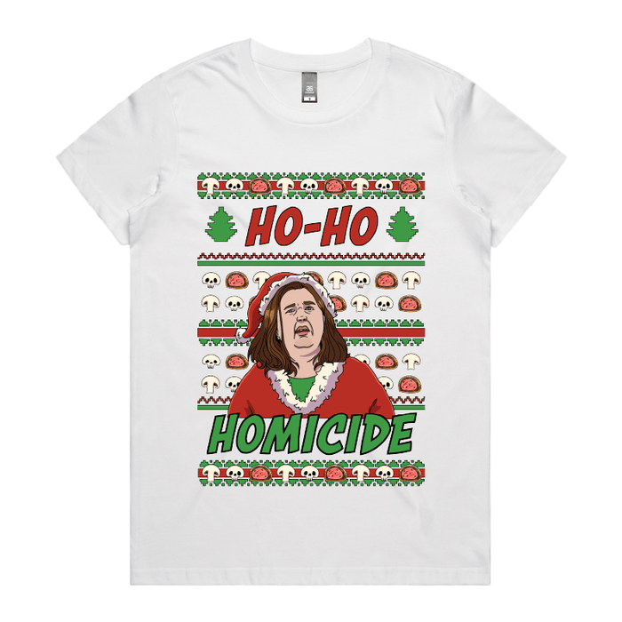 XS / White / Large Front Design Merry Mushrooms 🍄‍🟫🎄 - Women's T Shirt